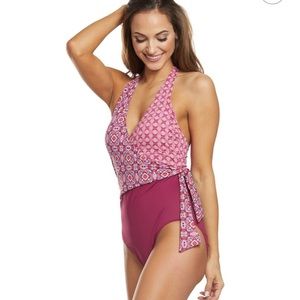 Ralph Lauren Lauren Tile Print Asymmetrical NWT